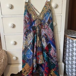 12th Tribe Embroidered Halter Dress Cover Up